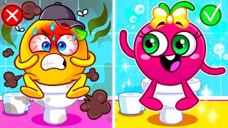 The Poo Poo Song 💩🚽 Potty Training Nursery Rhymes  Funny Cartoons for Kids with Baby Avocado 🥑 [upl. by Ocsecnarf]