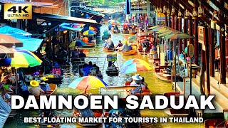 4K Damnoen Saduak Floating Market Boat Tour 🇹🇭 Thailand April 2023 [upl. by Egerton]