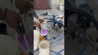 Airless Paint Spray Machine Kaise use Kare airlesssprayer shorts diy spraypainting airless [upl. by Eslek]