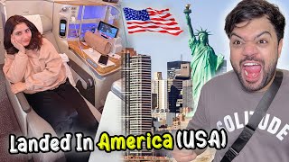 Landed In United States Of America 🇺🇸🔥  Business Class Flight Surprise For Aroob 😍 [upl. by Colwin]