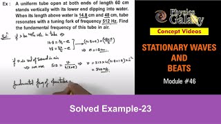 Class 11 Physics  Stationary Waves And Beats  46 Solved Example23 on Superposition of Waves [upl. by Laehcym]