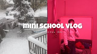 MINI SCHOOL VLOG  on a snowy day [upl. by Yeslah]