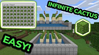 SIMPLE 121 AUTOMATIC CACTUS FARM TUTORIAL in Minecraft Bedrock MCPEXboxPS4Nintendo SwitchPC [upl. by Micky]