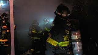 Battling a house fire in FRIGID temperatures South Whitehall Pennsylvania [upl. by Nahtaoj917]