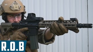 Airsoft  Ares Amoeba Pro M4 KM10  Review on Battlefield [upl. by Harshman971]