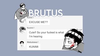 🦴 Brutus  Filler post  PLEASE READ DESC🩶  Haikyuuhq texts [upl. by Aicac]