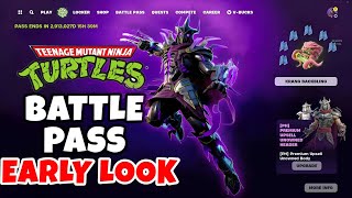 Fortnite x TMNT Battle Pass EARLY LOOK At ALL 26 Rewards 2 Skins  TONS Of Cosmetics [upl. by Neelram]