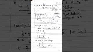 Linear Magnification of a lens in terms of focal length and image distance [upl. by Nyliret]