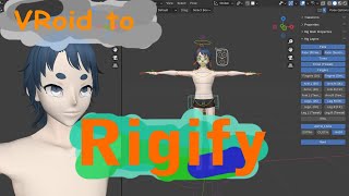 VROID to Rigify BLENDER tutorial Blender 40 [upl. by Nesnar378]