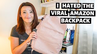 I tried the viral Amazon Backpackand HATED it  Flight Attendant Life  Travel product review [upl. by Neufer922]