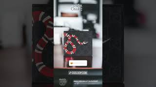 GUCCI COIN WALLET GG SUPREME KINGSNAKE PRINT BLACKGREY ossloop dubai gucci gucciwallet supreme [upl. by Narag]