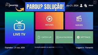 IPTV SMARTERS PRO PAROU DE FUNCIONAR COMO RESOLVER [upl. by Anwahsar]