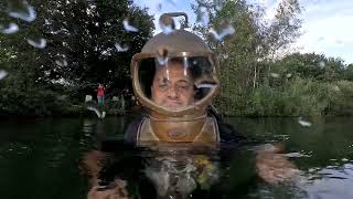 Achim schneiders is diving in his Mors Shallow water helmet [upl. by Neelon215]