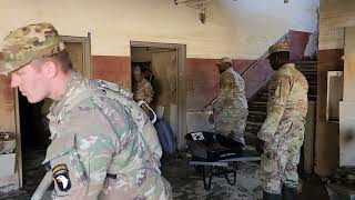 Soldiers of the 101st Airborne Division deployed in Marshall NC [upl. by Ocer]