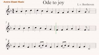 Ode to joy Easy Recorder Sheet Music [upl. by Carboni]