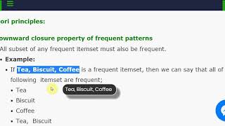 Apriori principles pruning and downward closure property principle in data mining in urdu hindi [upl. by Alleinnad49]