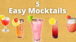 5 Easy Mocktails You Need To Try  Refreshing Summer Drinks to cool you down [upl. by Vachell955]