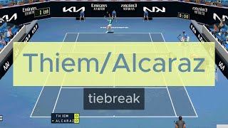 Tennis Elbow 2013 Crazy Tiebreak Alcaraz vs Thiem [upl. by Arica]