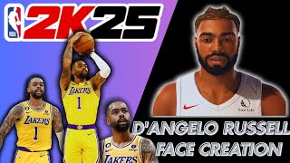 BEST 🔥D’ANGELO RUSSEL🔥 FACE CREATION NBA 2k25 [upl. by Amarette]