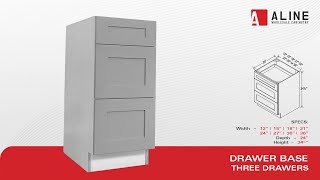 Aline Cabinetry  Assembly  Drawer Base  Three Drawers [upl. by Iralav]