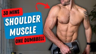 One Dumbbell ONLY  Intense Shoulder Workout to BUILD MUSCLE  30 Minutes [upl. by Lange]