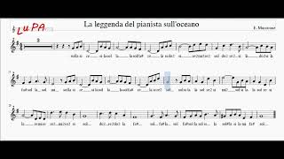 La leggenda del pianista sulloceano  Flauto dolce  Note  Spartito  Karaoke  Instrumental [upl. by Leda]