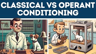 Operant vs Classical Conditioning Explained in 3 Minutes [upl. by Nalliuq]