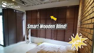 Wooden Blind Flexible lighting control with Classic Look Smart Curtain Malaysia [upl. by Mhoj]