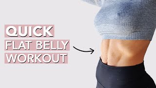 FLAT BELLY Workout for Women 10 mins [upl. by Brynne479]