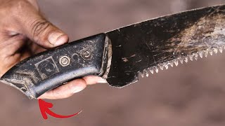 hand saw handle replacement easy method old hand saw restoration [upl. by Georgeanne]