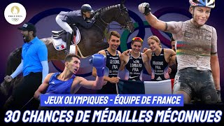 🥇🇫🇷 30 CHANCES DE MÉDAILLES FRANÇAISES que vous ne connaissez peutêtre pas  Prédictions JO2024 [upl. by Terrag865]