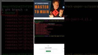 Change Git Branch Master to Main Locally and Remotely [upl. by Arvell]
