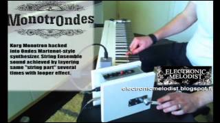 MonotrOndes  Korg Monotron hacked into Ondes Martenotstyle synthesizer [upl. by Adahsar]