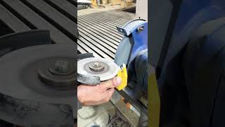 use a grinder to straighten the sharpening disk [upl. by Suzzy]