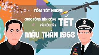 Tóm tắt nhanh Cuộc tổng tiến công và nổi dậy Tết Mậu Thân 1968  Kênh tóm tắt lịch sử  EZ Sử [upl. by Nosrettap]