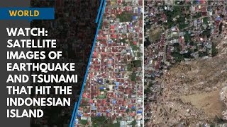 Watch Satellite images of massive earthquake and tsunami that hit the Indonesian Island [upl. by Seraphim]