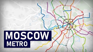 Evolution of the Moscow Metro 19352021 geographic map [upl. by Parsaye]