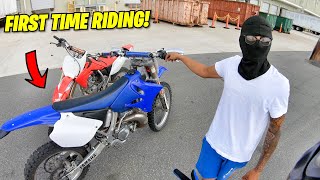 FIRST TIME ON YZ250 TWO STROKE DIRT BIKE [upl. by Nylyoj]