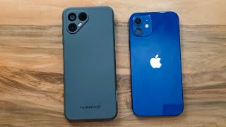 Fairphone 4 vs iPhone 12 [upl. by Tirreg953]