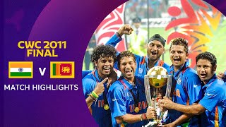 Cricket World Cup 2011 Final India v Sri Lanka  Match Highlights [upl. by Enaxor370]