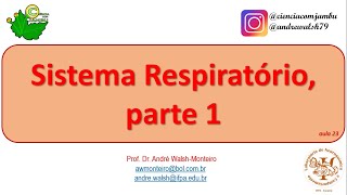 Morfofisiologia Comparada Sistema Respiratório parte 1 23 [upl. by Maitund]