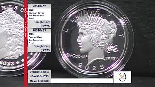 2023 Morgan  Peace Silver Dollar  San Francisco  Proof [upl. by Ayeka]