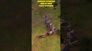 age of empires 4samurai vs english men at armsfully upgraded [upl. by Goldenberg2]