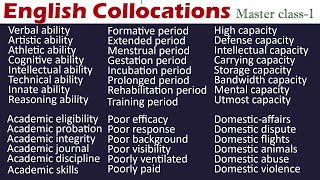 Master Class on English Collocations to fluent in English 1 of 10 [upl. by Yasibit]