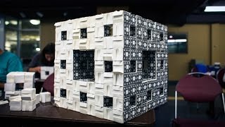 Mega Menger Building a Menger Sponge at MIT [upl. by Long624]