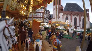 Frankfurter Pferdekarussell  Roie Onride Video vom Weihnachtsmarkt in Frankfurt 2023 [upl. by Ahseena]