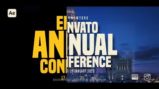 Event Promo  Annual Conference After Effects Template [upl. by Aisauqal833]