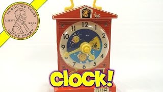 Fisher Price Music Box Teaching Wind Up Clock 2005 Mattel Toys [upl. by Magdalen]