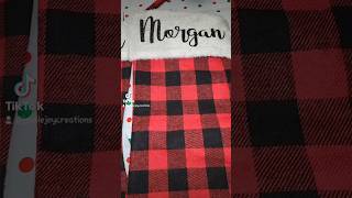 Buffalo plaid Christmas stockings customize with any name christmas explore fypシ゚viral fypage [upl. by Garfinkel543]