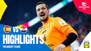 Historic win for Croatia  Spain vs Croatia  Highlights  Mens EHF EURO 2024 [upl. by Henriha94]